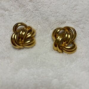 Vintage Givenchy Gold Knot Earrings